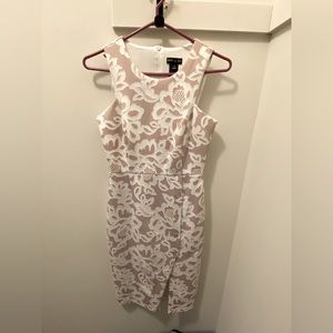 Pink and white floral dress